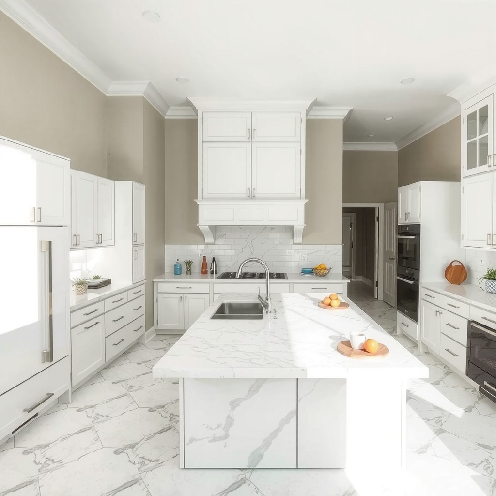 Modern kitchen with a large island