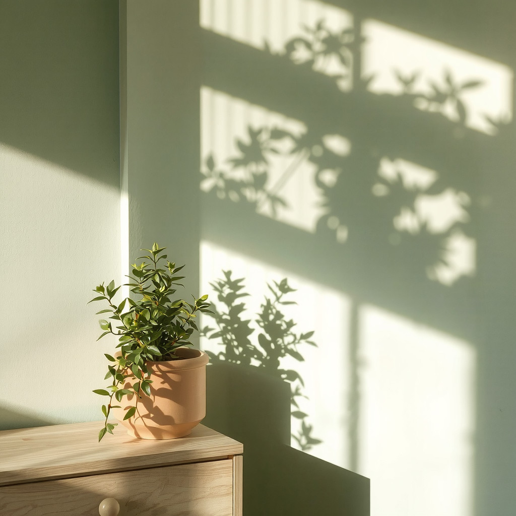 Lighting play on leaves