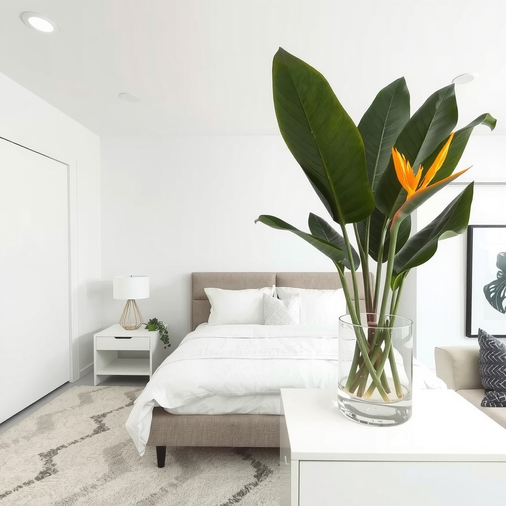 Statement plant in a living room