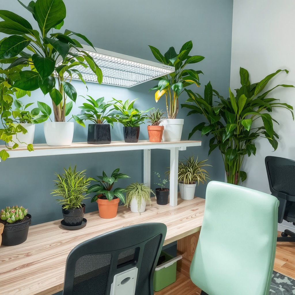 Office with Grow Lights