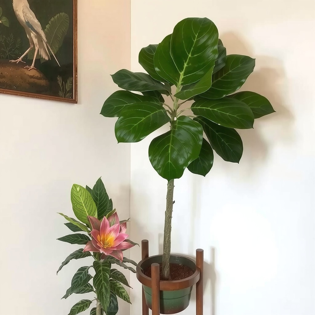 Fiddle leaf fig on a floor stand