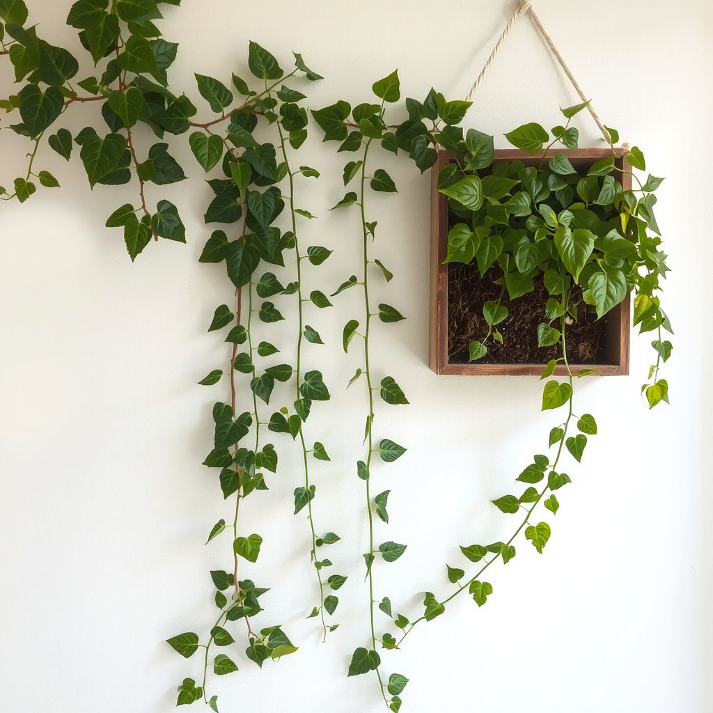 Hanging vines on a wall
