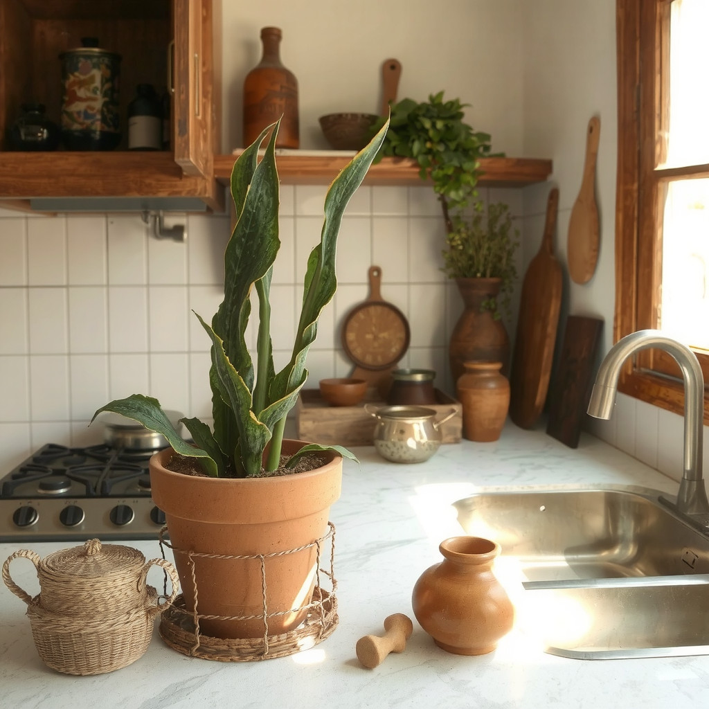 Indoor Plants with Textiles