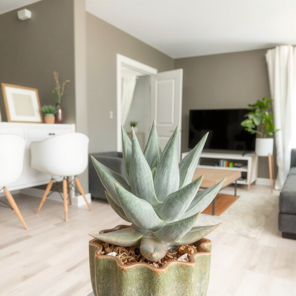 Succulent in a living room