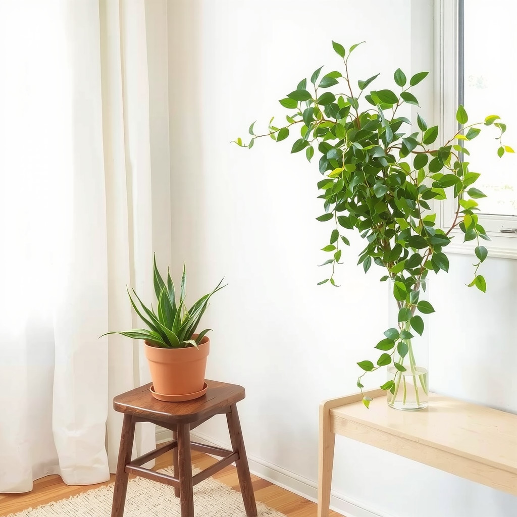 Simple greenery accents