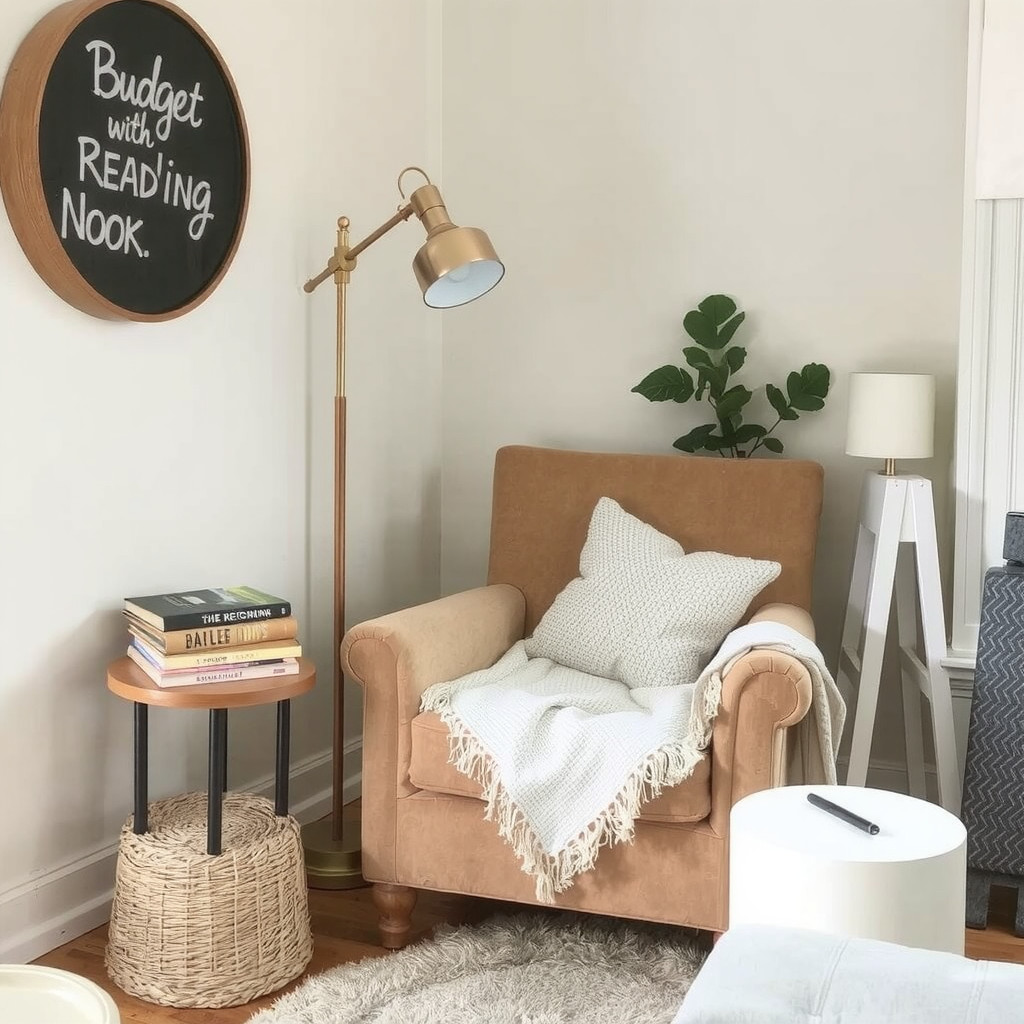 Cozy budget reading nook