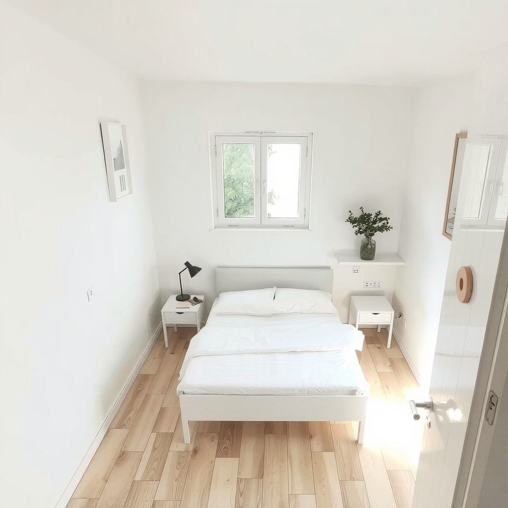 Efficient small bedroom layout