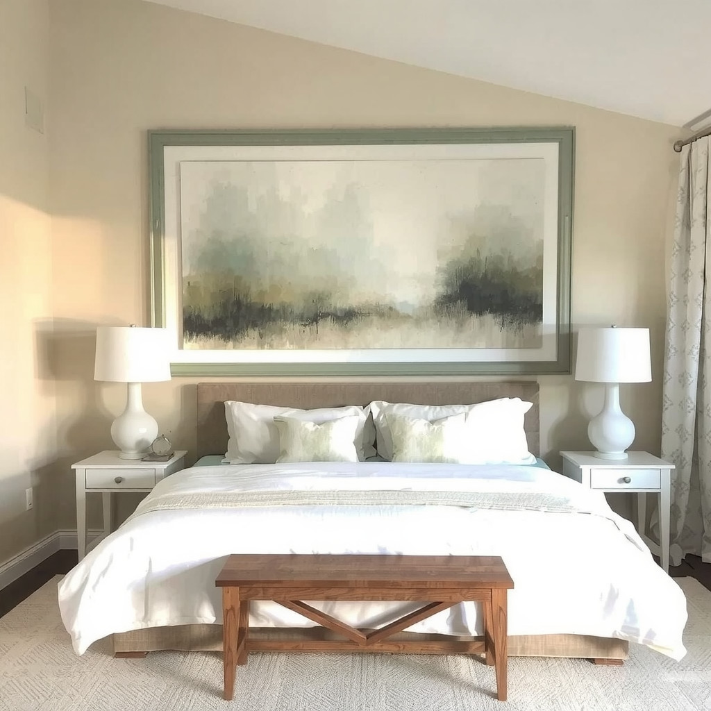 Simple bedroom focal wall