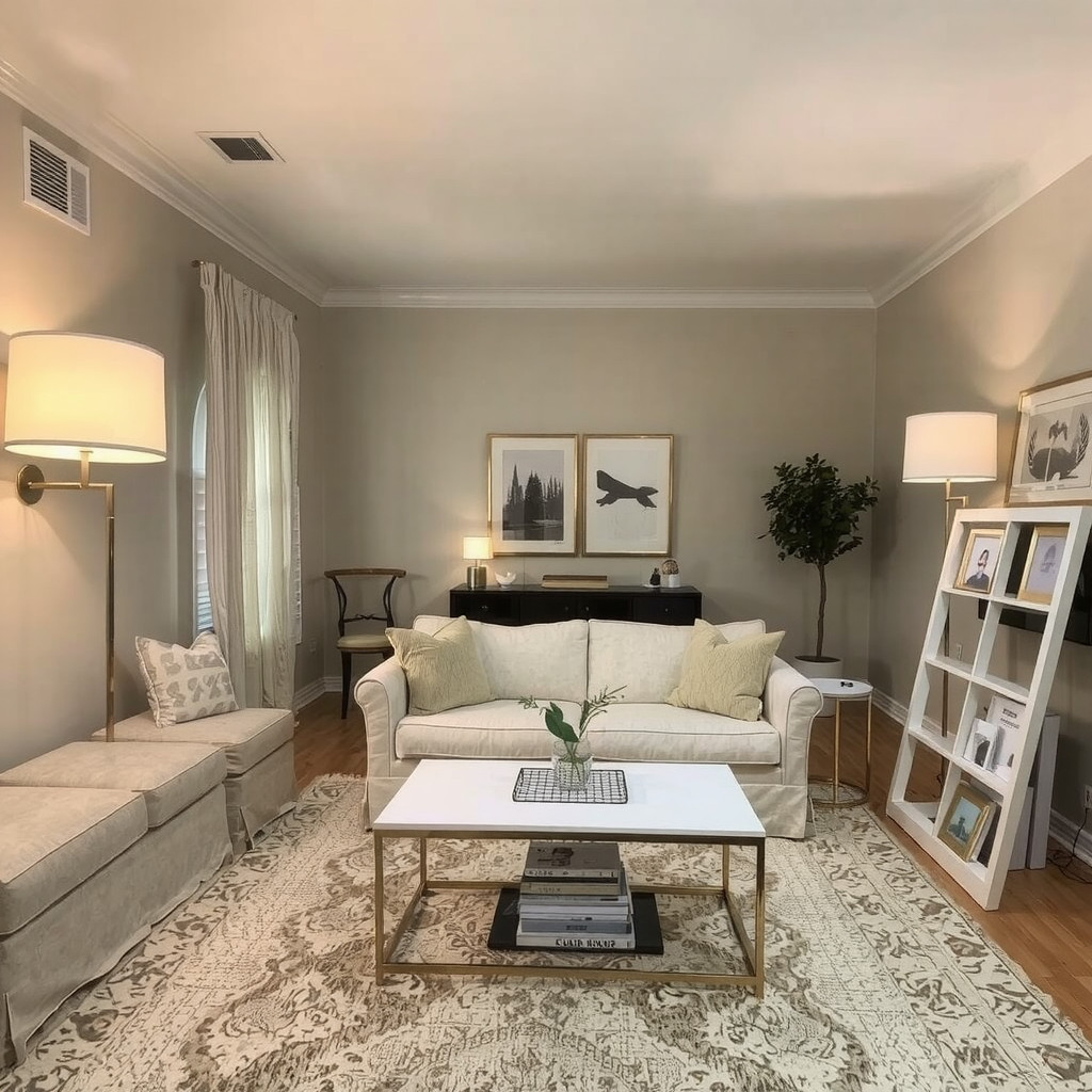 Budget-friendly greenery in living room