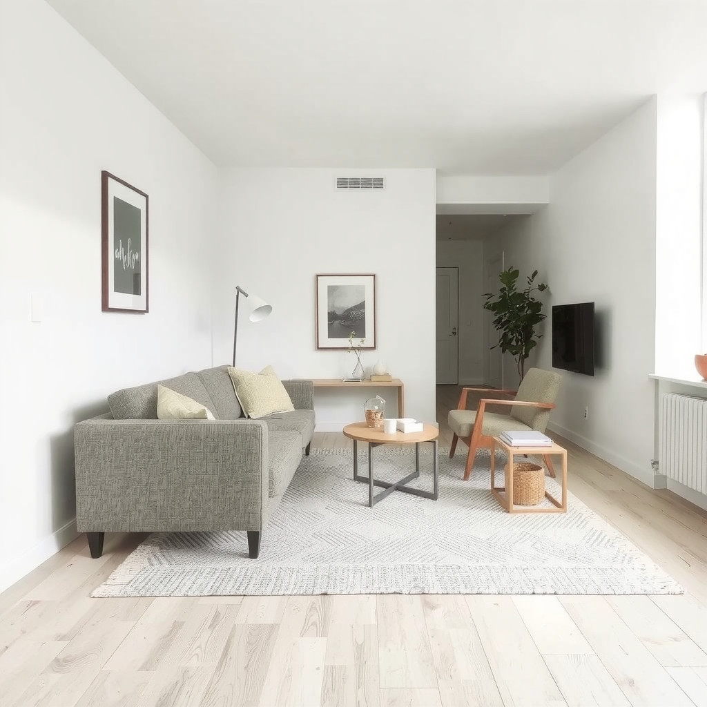 Simple seating layout in a small space