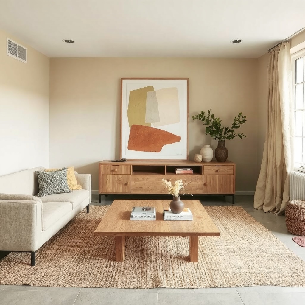Crafting an Earthy Modern Living Room Sanctuary