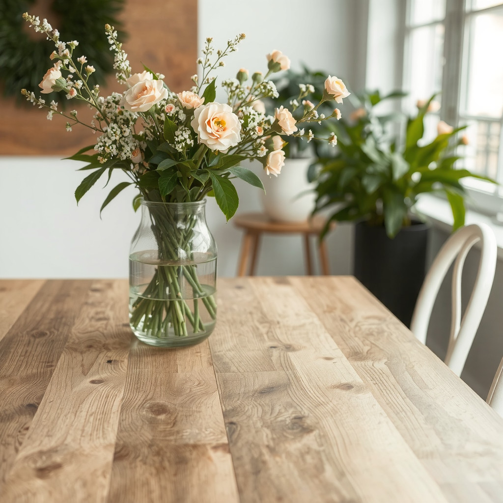 Close-up of dining table texture