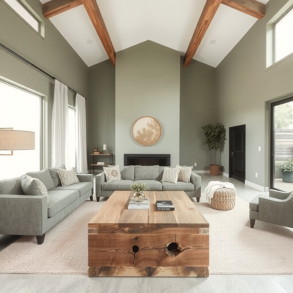 Open plan living with a conversation circle