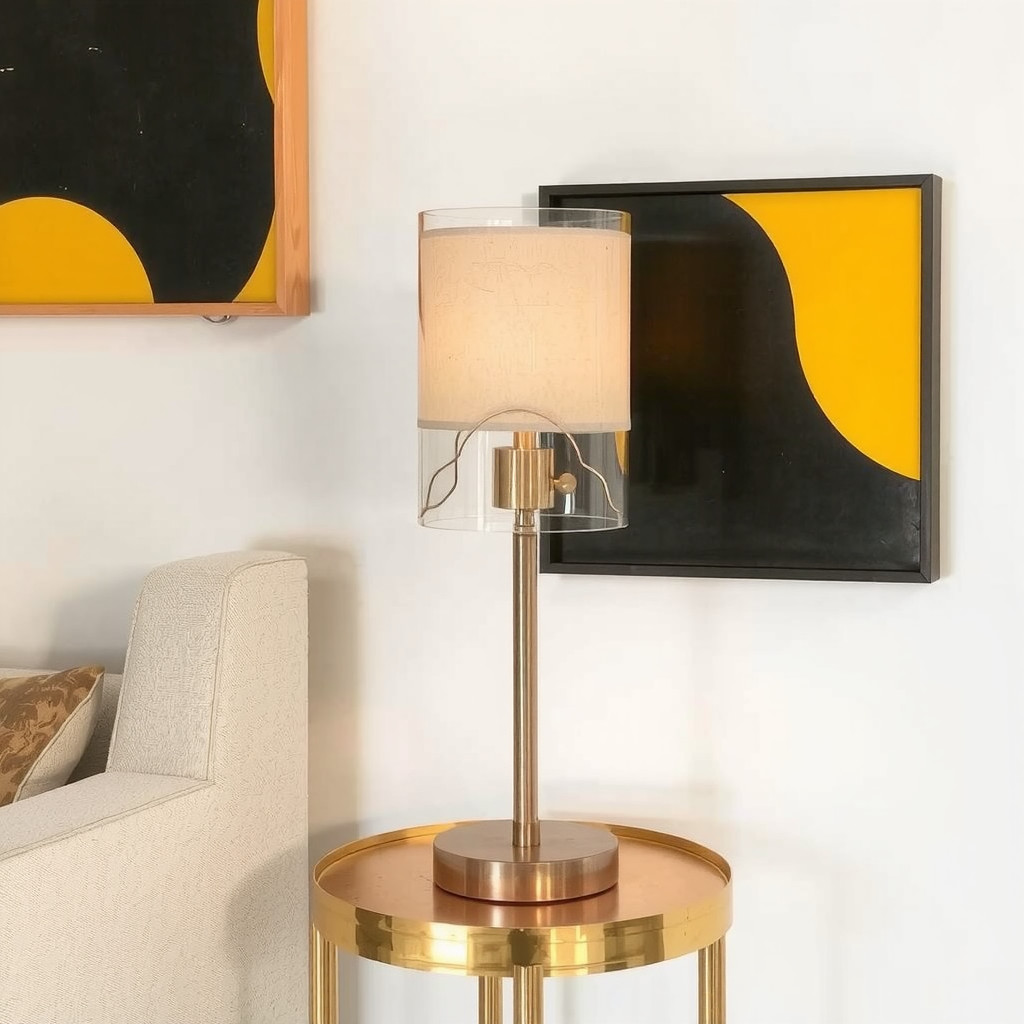 Table lamp with unique shade
