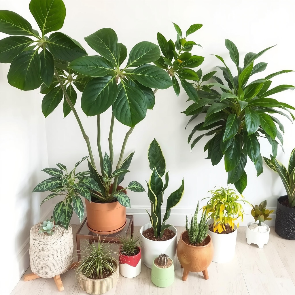 Bedroom with a balanced plant layout