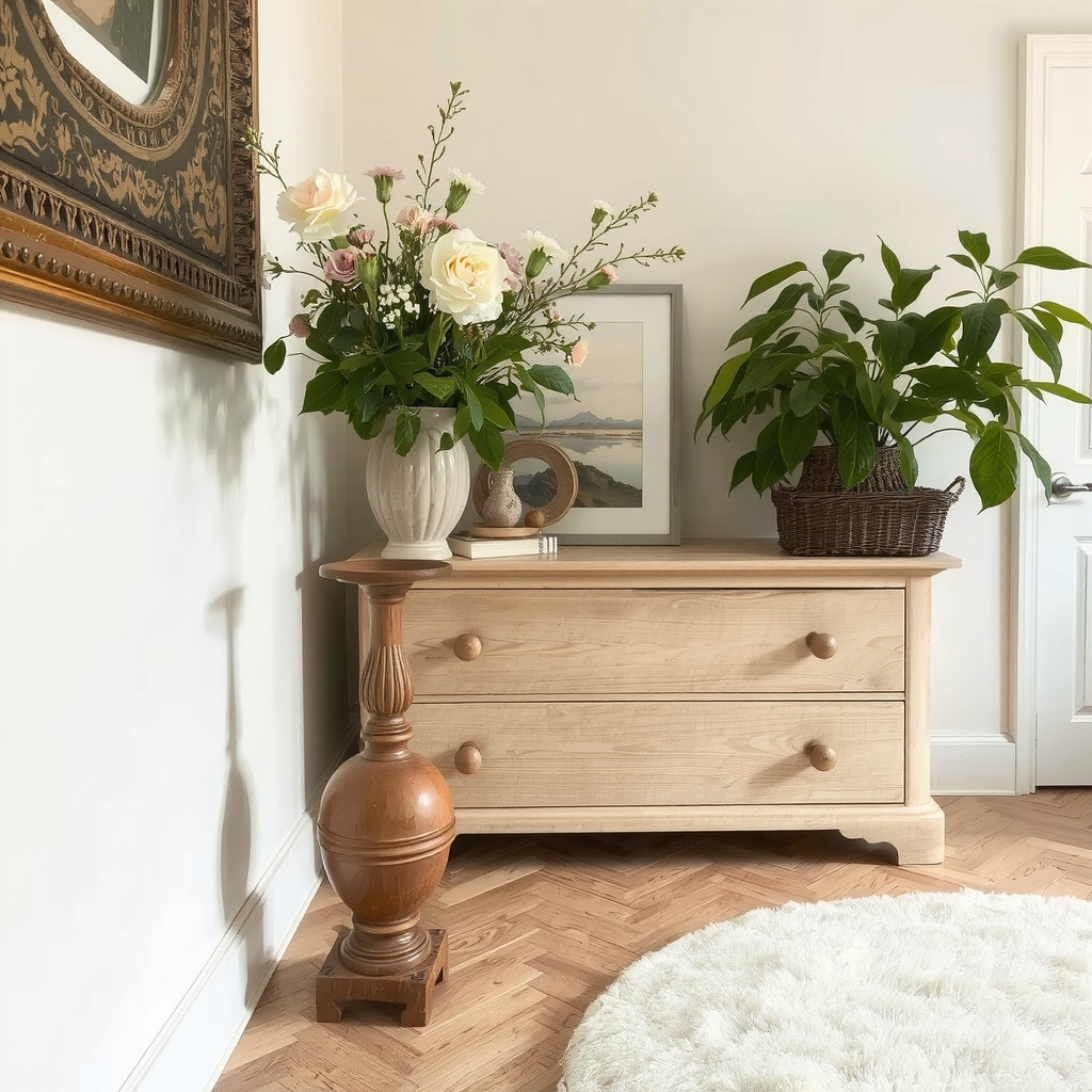 Vase with fresh flowers