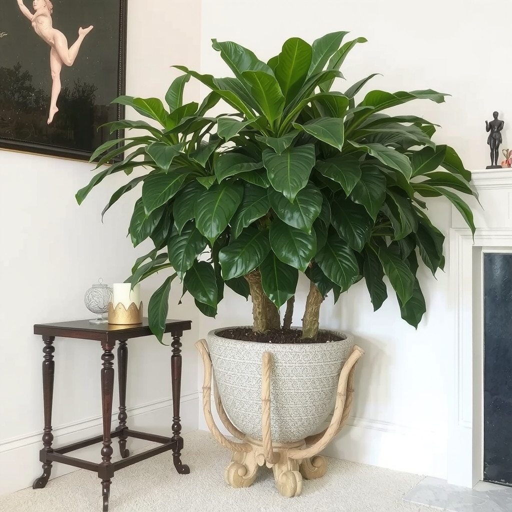 Large plant in a decorative planter