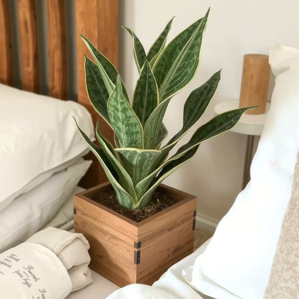 Snake Plant in a bedroom corner