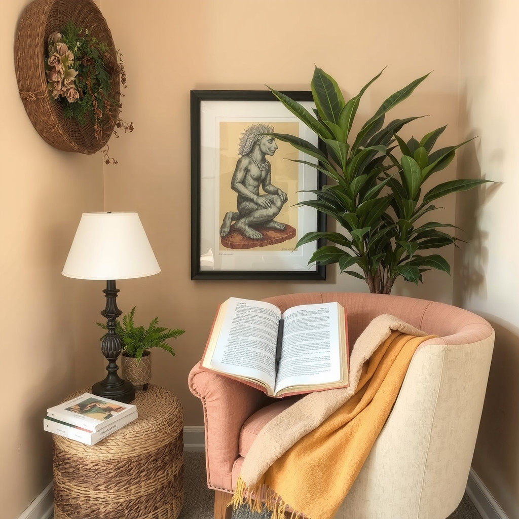 Cozy reading nook