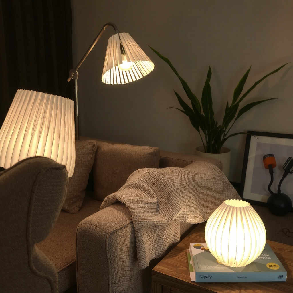 Warm ambient lighting setup