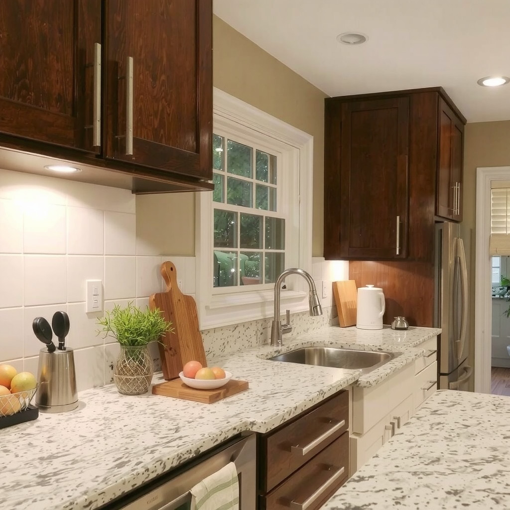 Under-cabinet lighting in a kitchen