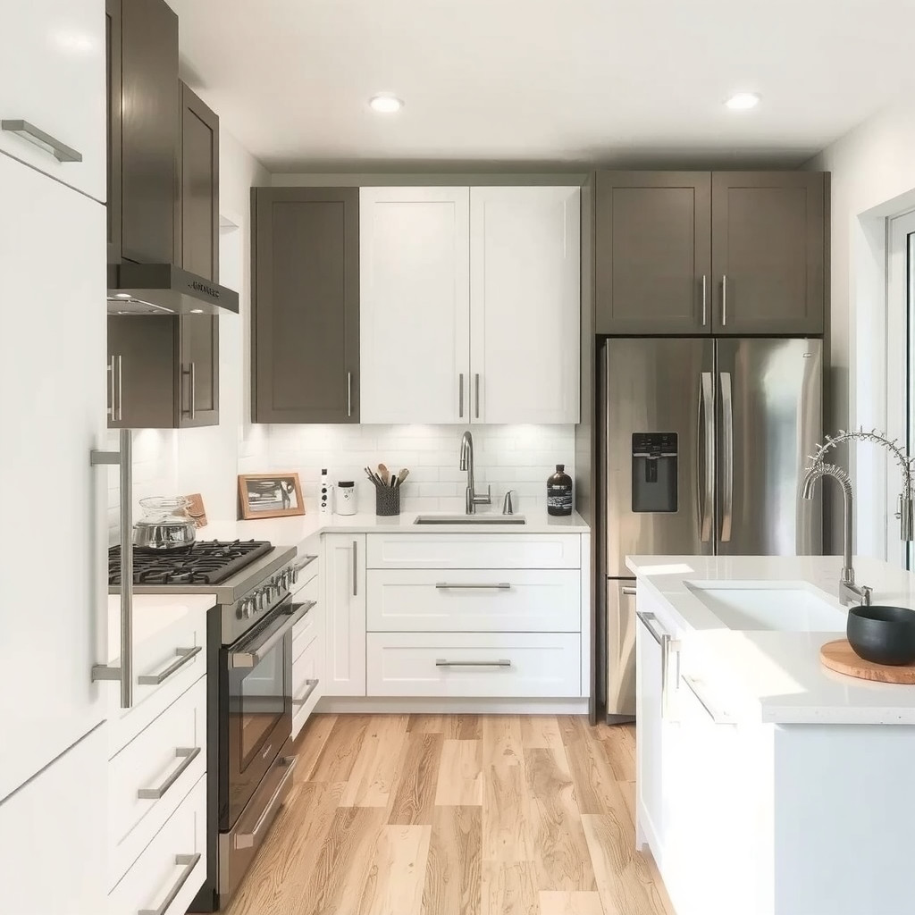 Optimized kitchen layout with the golden triangle