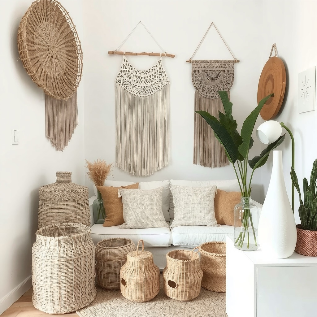 Wall Decor with Natural Textiles