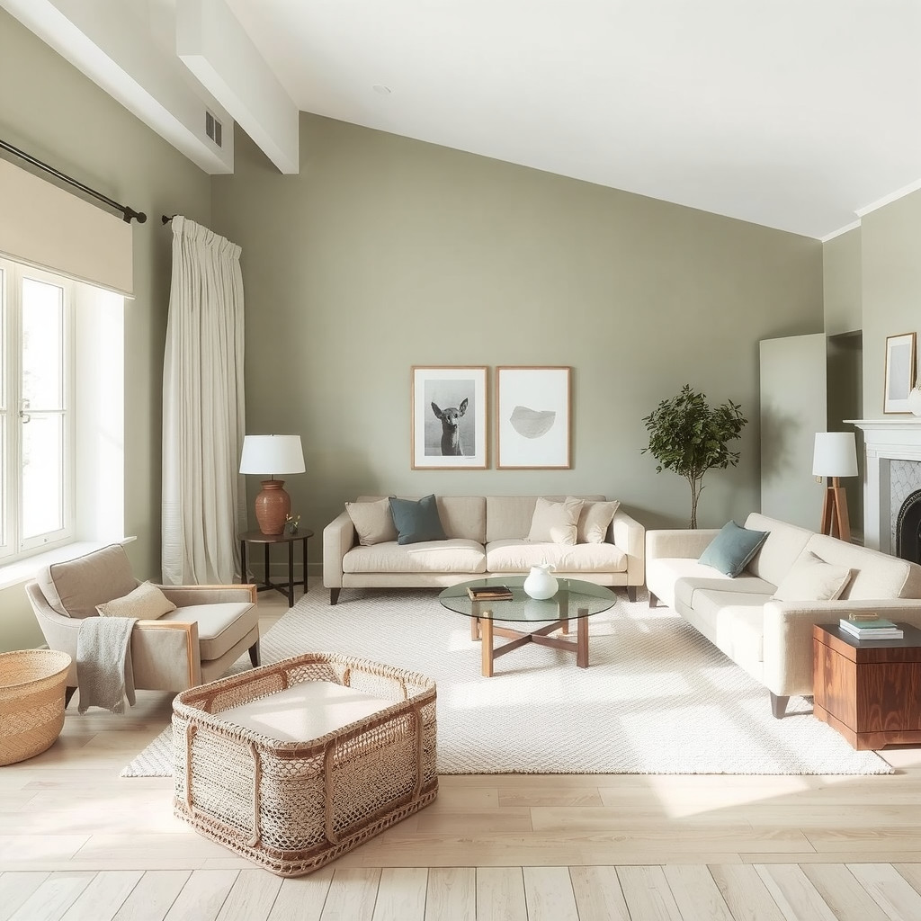 Living room with a conversational seating arrangement