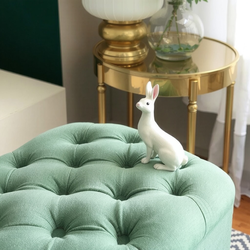 Detailed texture shot of velvet and brass