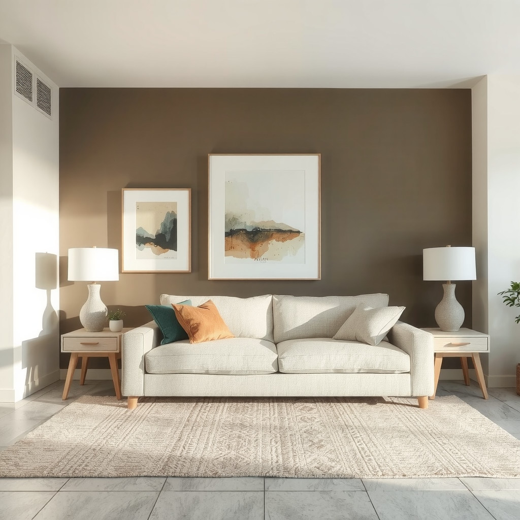 How to Design a Modern Statement Wall Behind Your Sofa