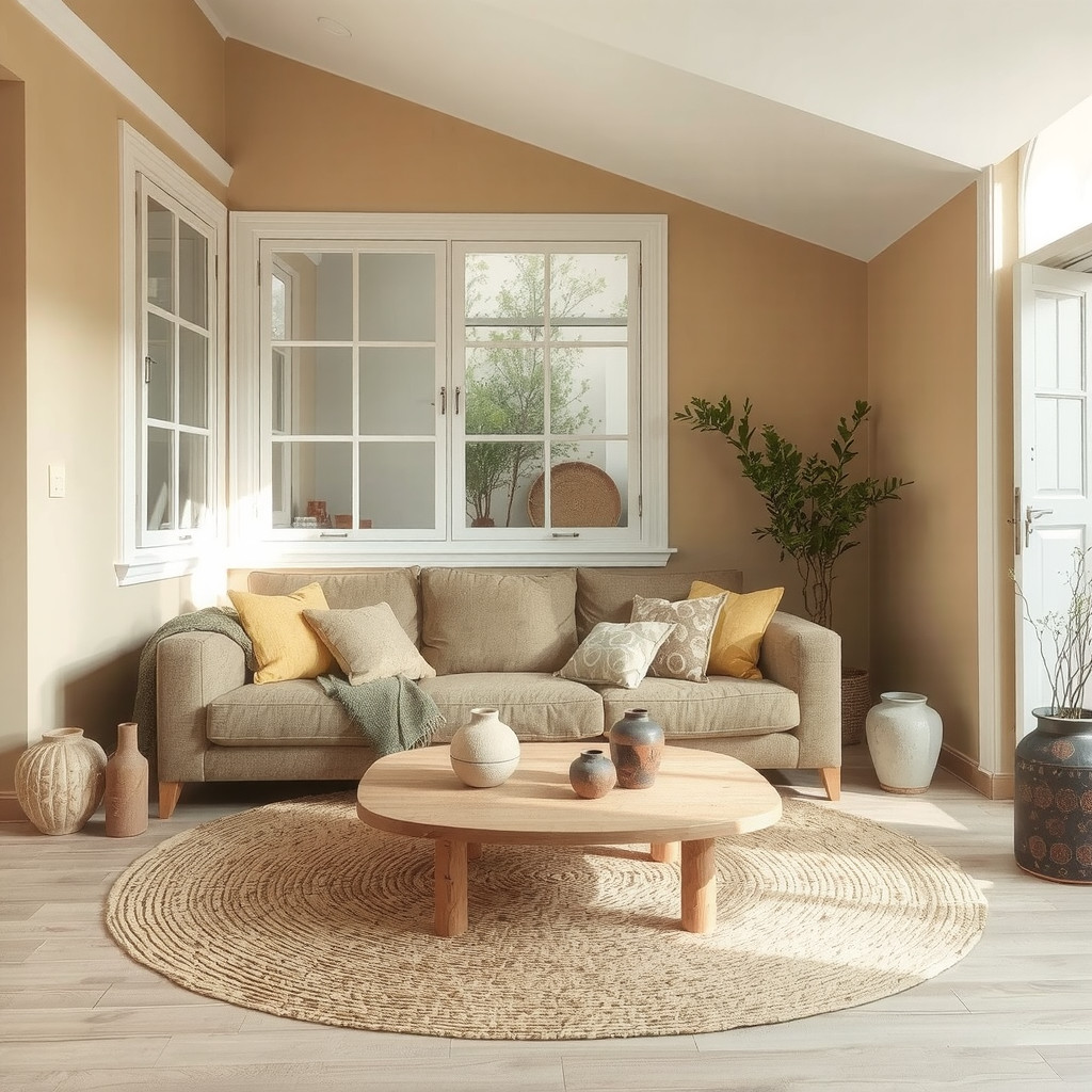 How to Style an Earthy Modern Living Room Sanctuary