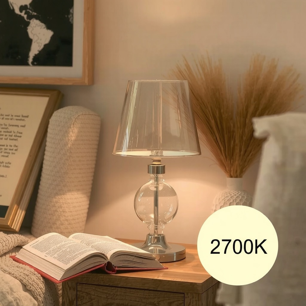 Warm 2700K light glowing in a reading nook