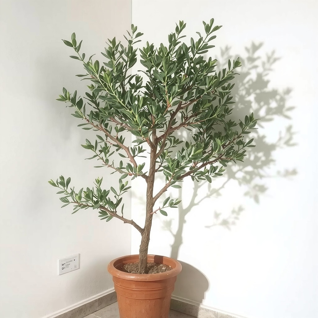 Indoor tree with uplighting