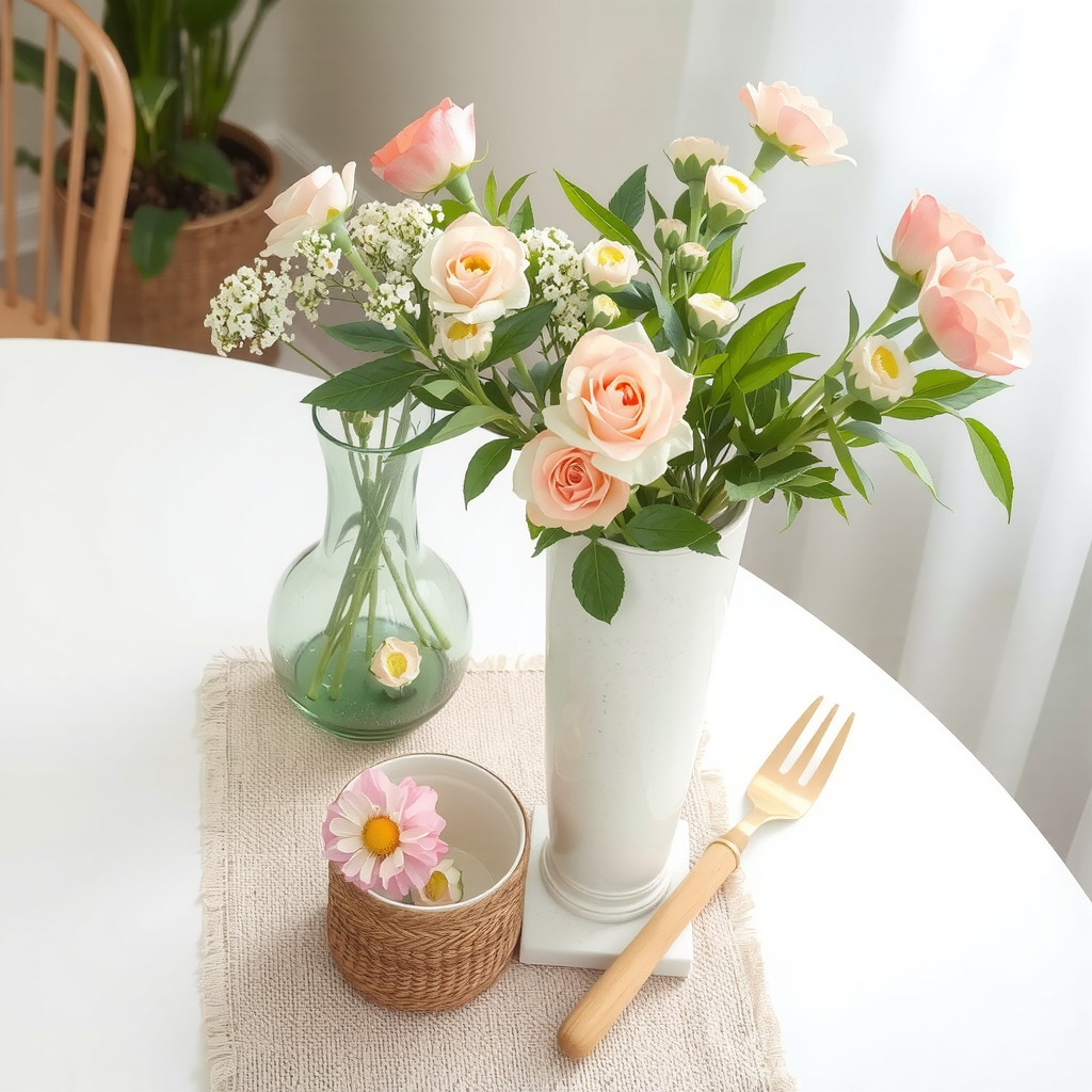 A vase with fresh flowers