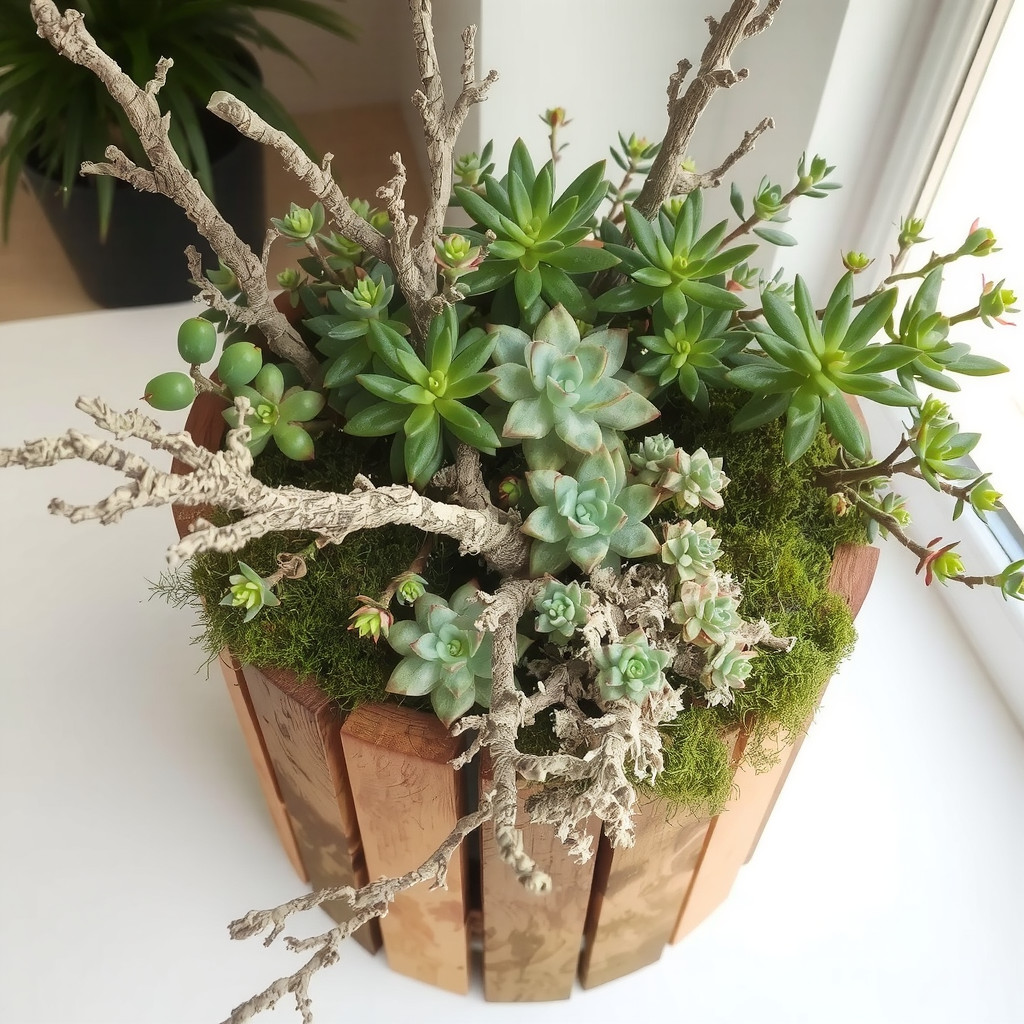 A beautiful arrangement of greenery