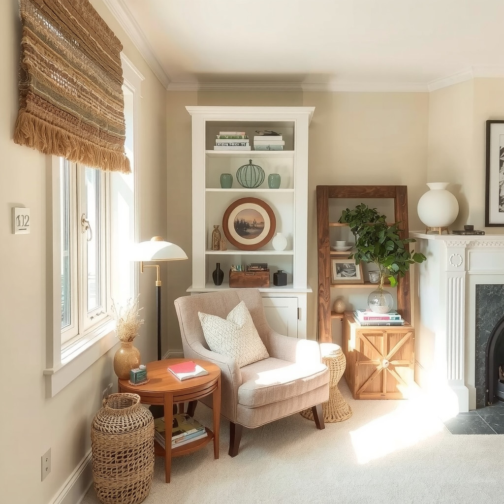 Living room with warm white light
