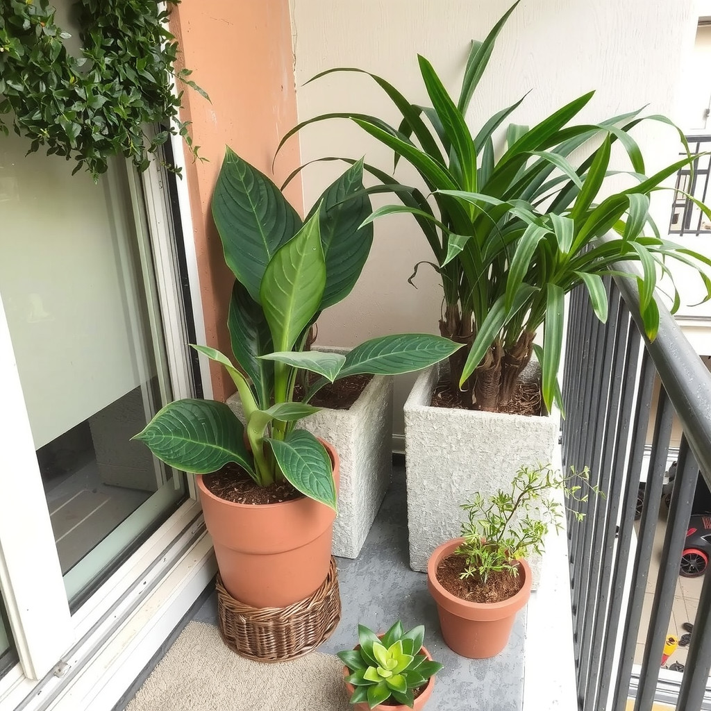 Plants near window
