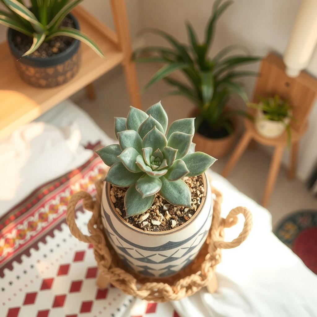 Succulent in a decorative planter