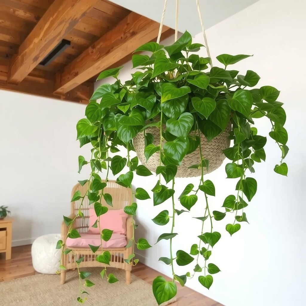 Prayer plant on a bedside table