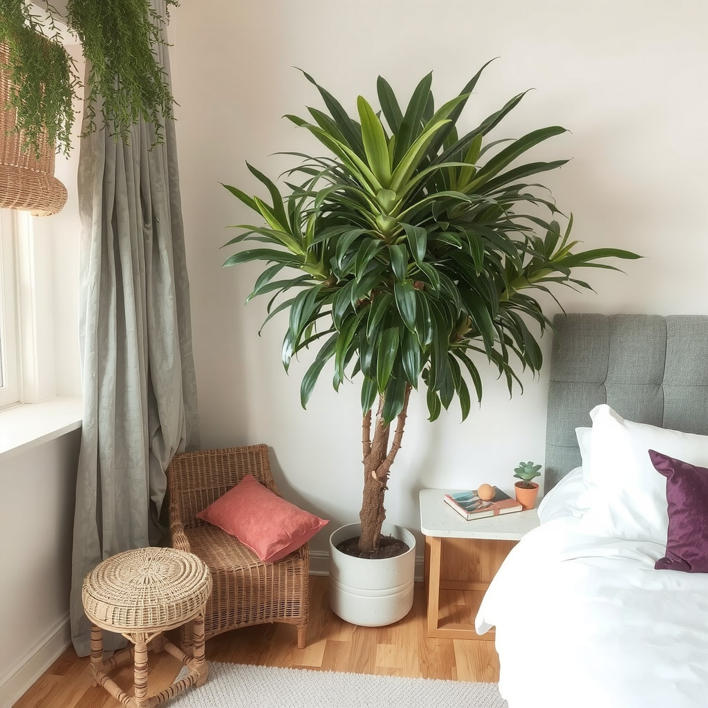 Succulent garden in a bedroom