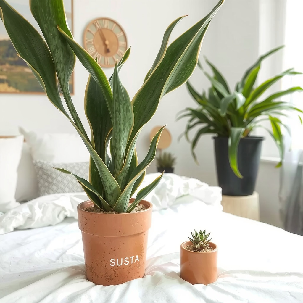 Repotting a snake plant