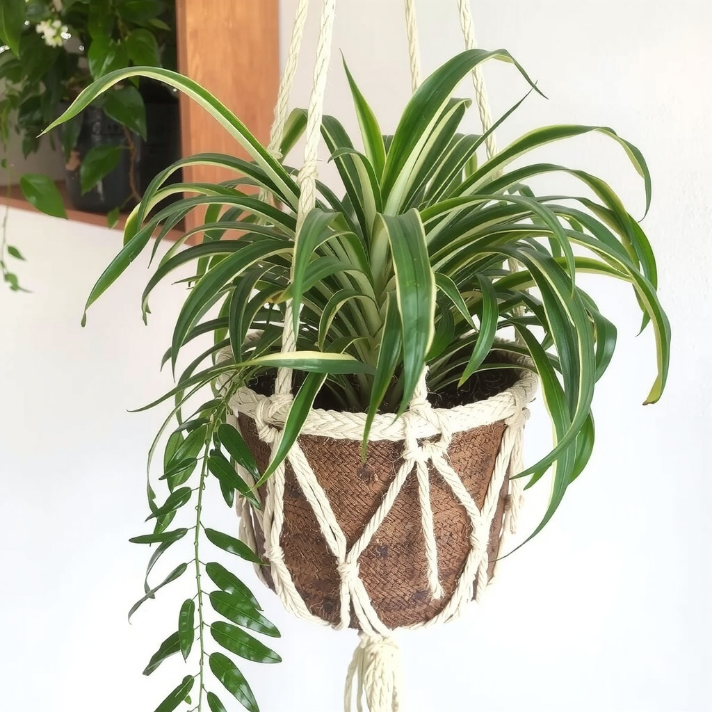 Spider Plant in a hanging basket