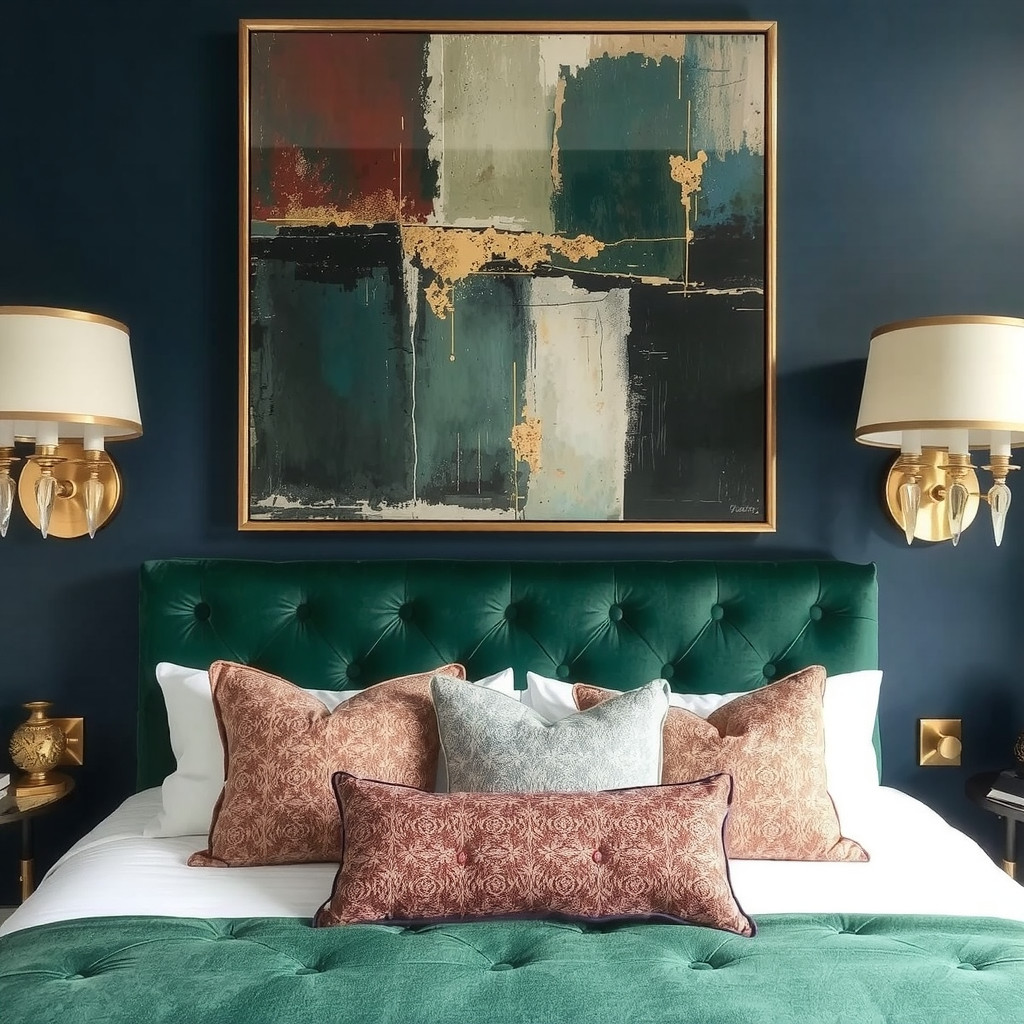 Statement headboard focal point