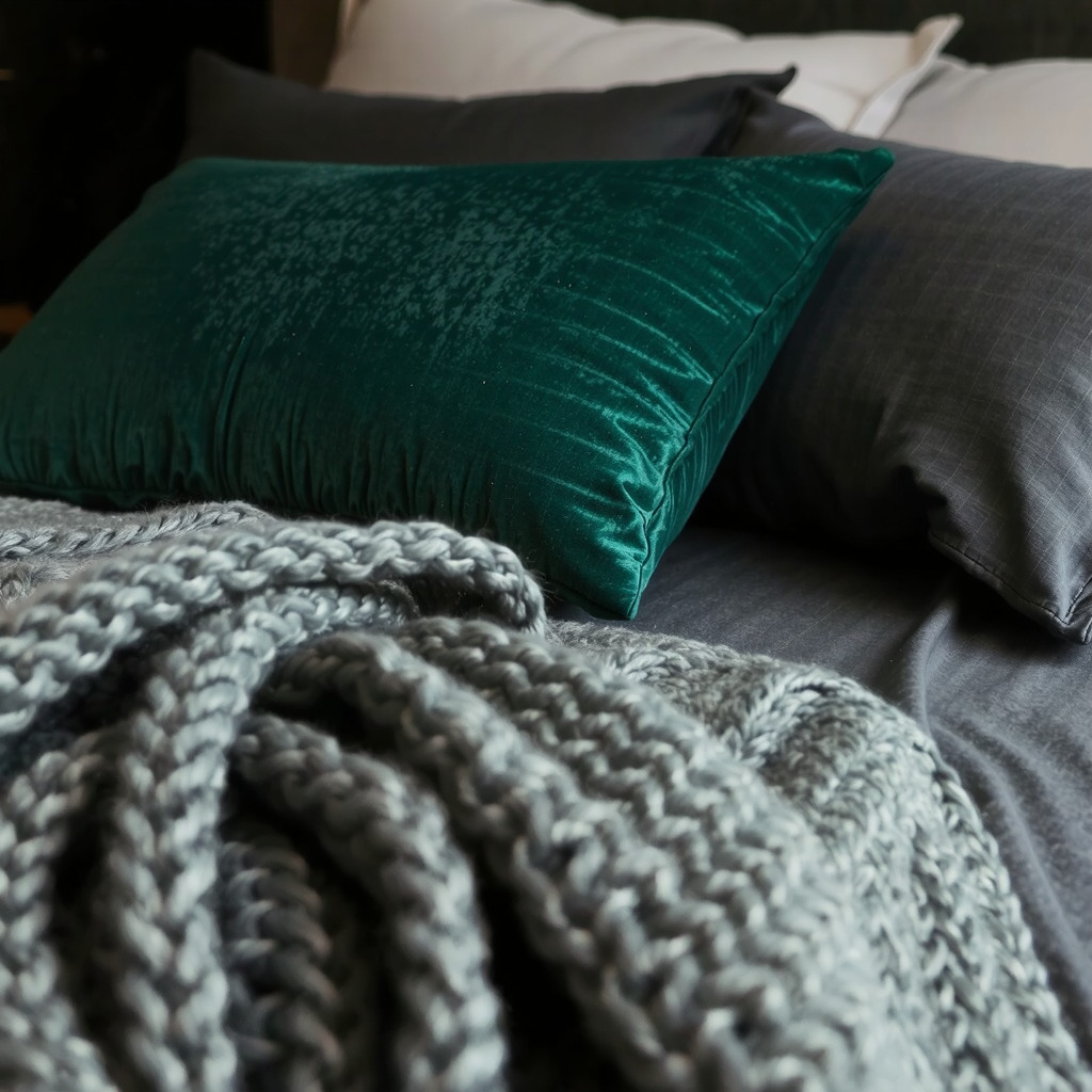 Velvet bedding texture detail