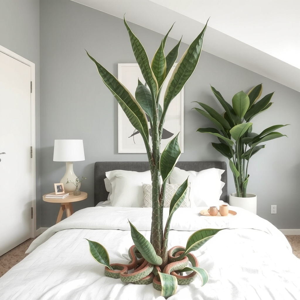 Snake plant as a focal point