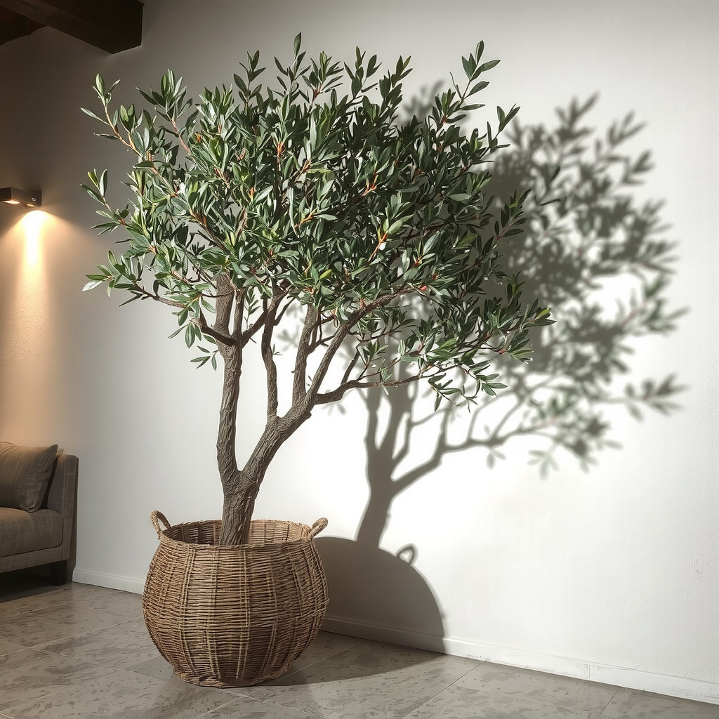 Plant with uplighting