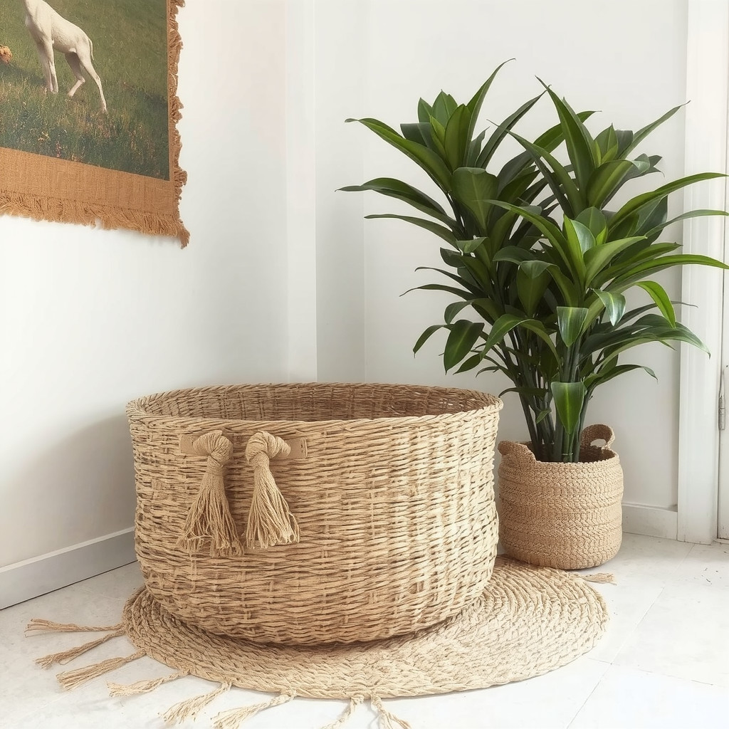 Natural textiles in small home decor
