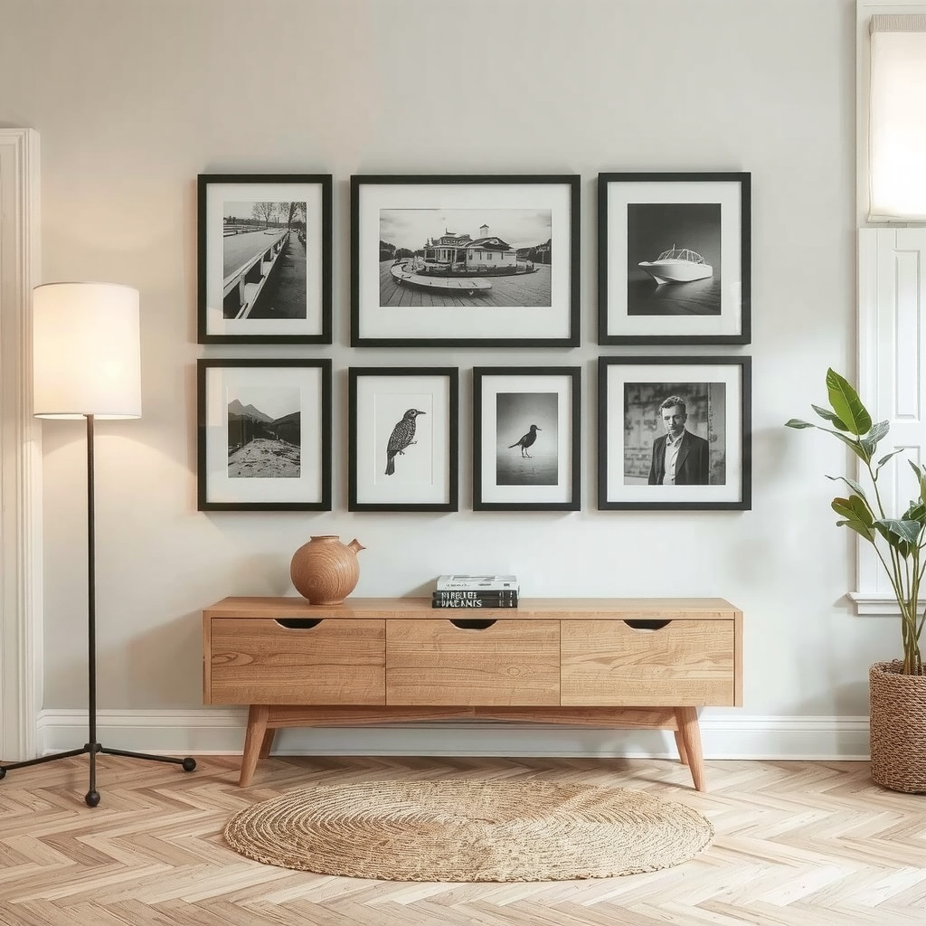 Curated gallery wall as focal point