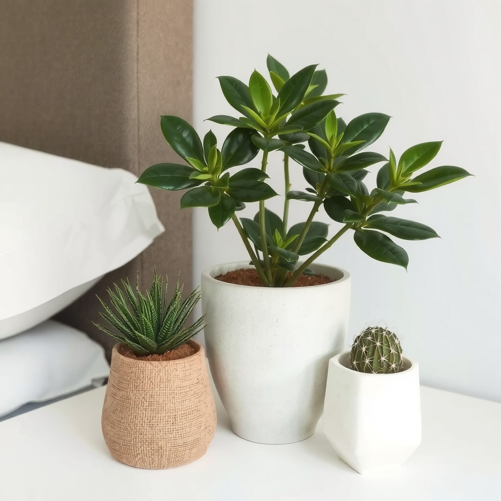 Single statement plant beside two small companions