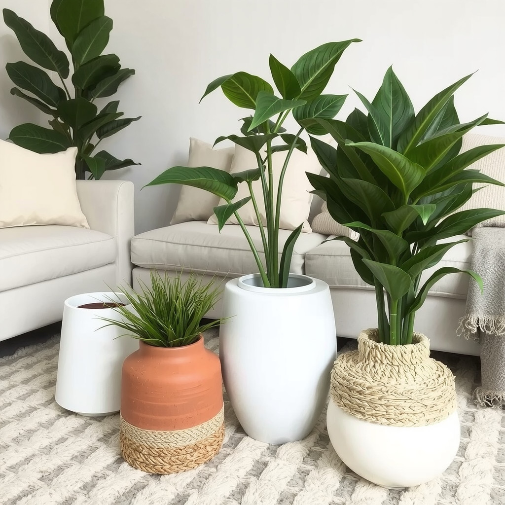 Mixed materials with planters and textiles